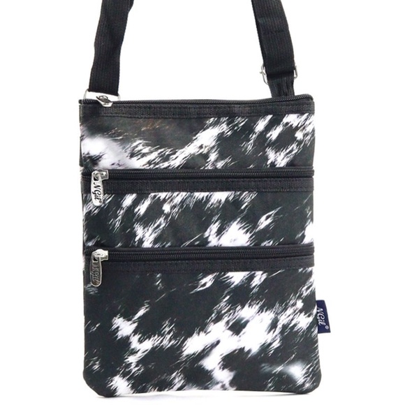 Canvas Cow Splatter Messenger Bag - Picture 1 of 8